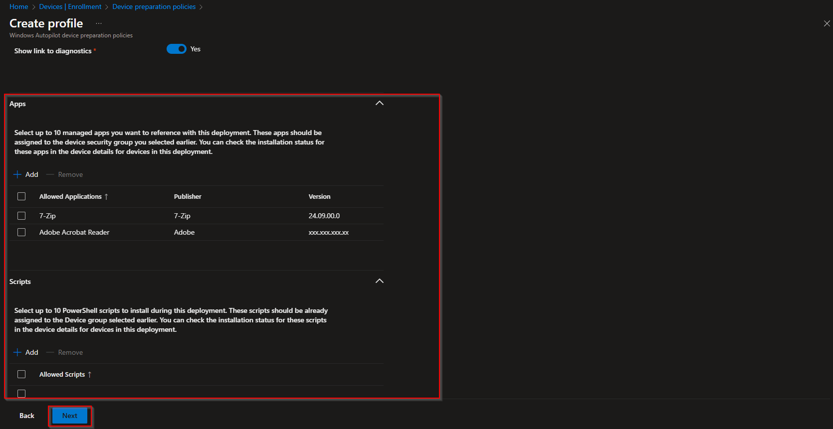Configuring deployment and OOBE settings for device preparation